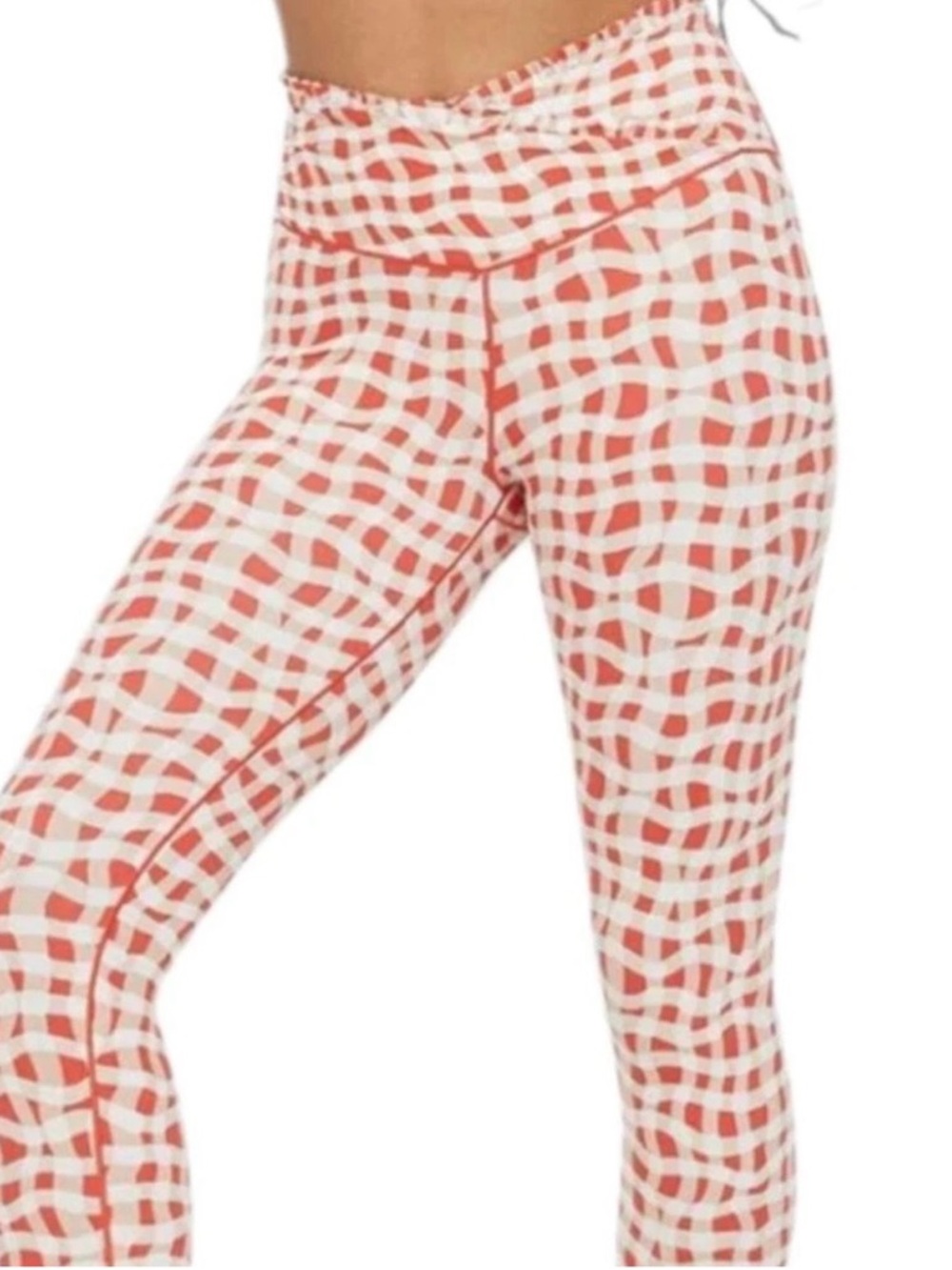 OFFLINE by Aerie Real Me XTRA High Crossover Waisted 7/8 Leggings Sz L   Ruffle